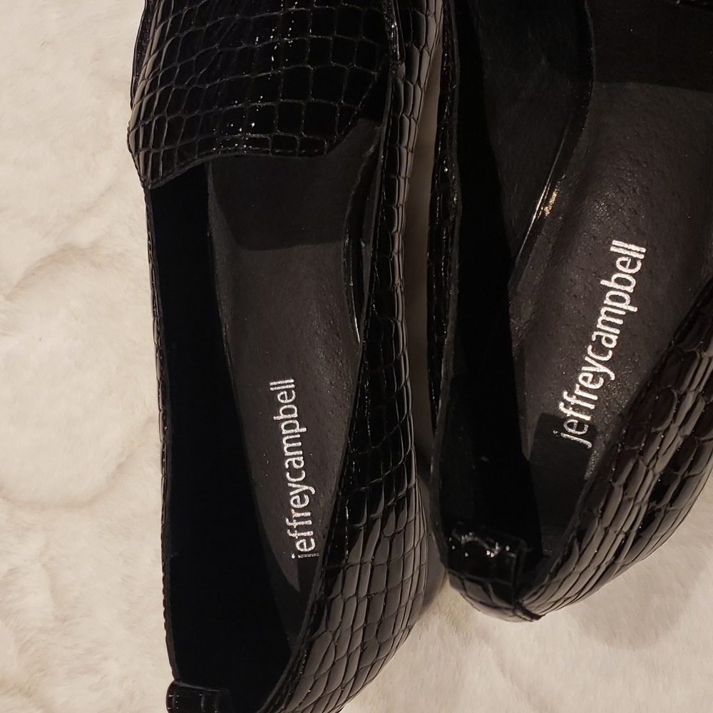 NWOT JEFFREY CAMPBELL 9.5 LEATHER LOAFERS - Picture 2 of 11